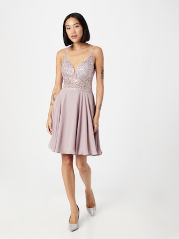 Robe de cocktail SWING en violet : devant