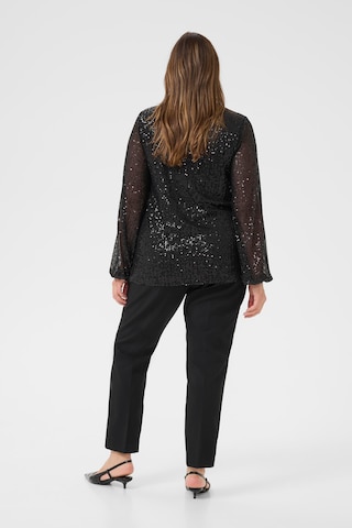 KAFFE CURVE Bluse in Schwarz