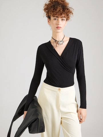 ABOUT YOU Κορμάκι-μπλουζάκι 'Isa' σε μαύρο: μπροστά