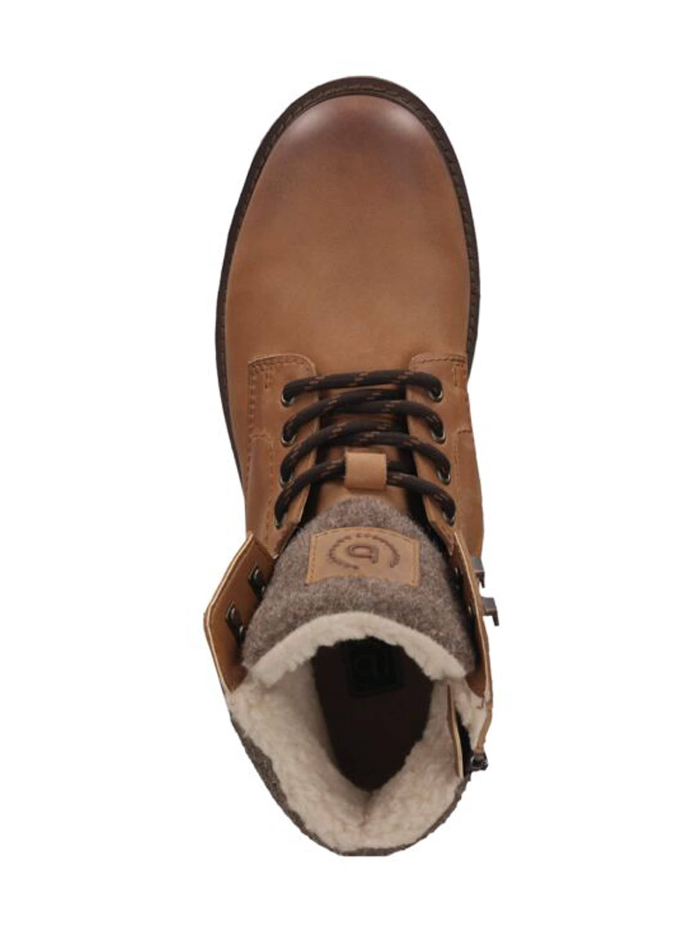 Boots stringati di bugatti in marrone