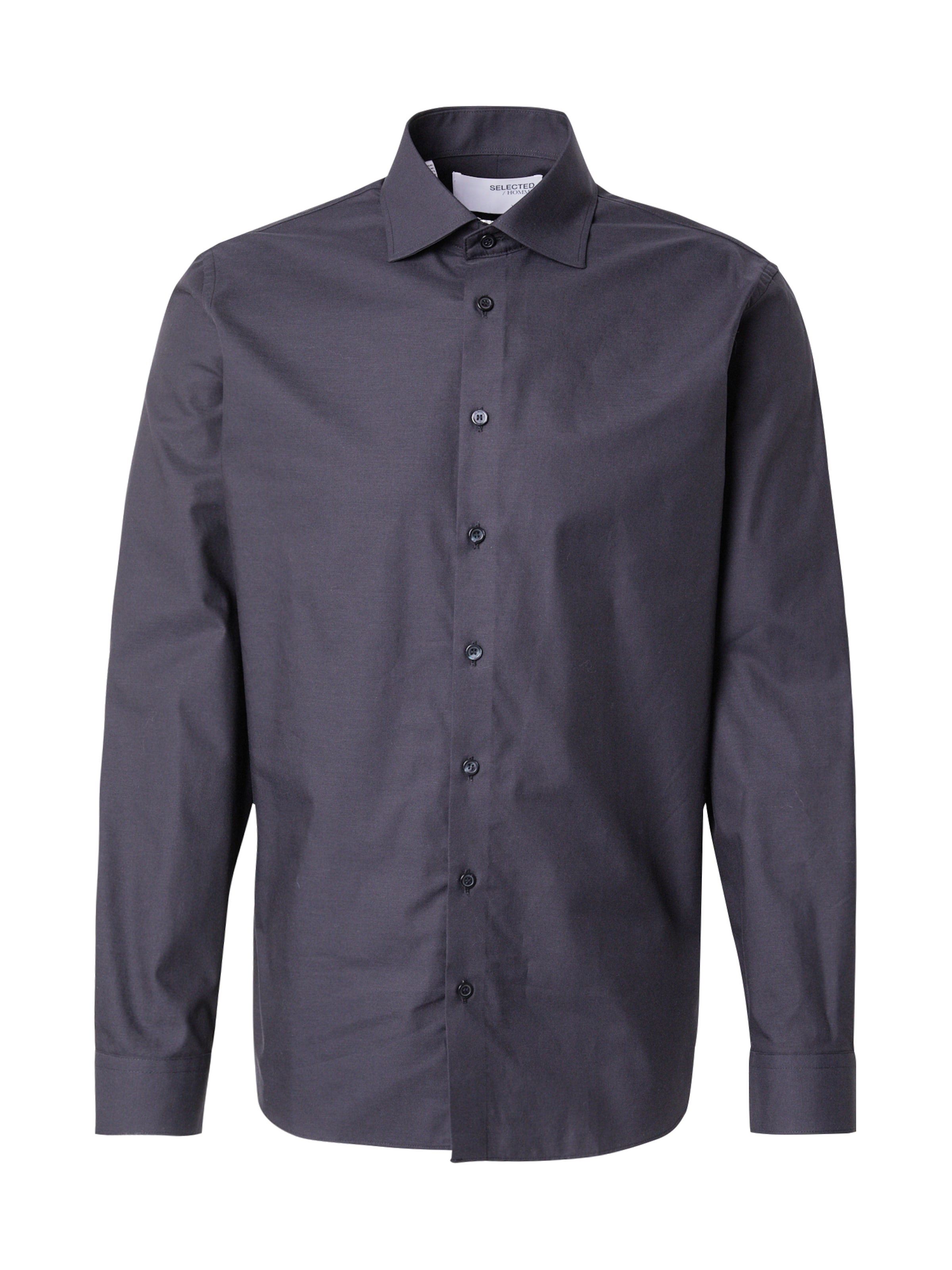 SELECTED - Ajuste regular Camisa 'SLHETHAN' en negro: frente