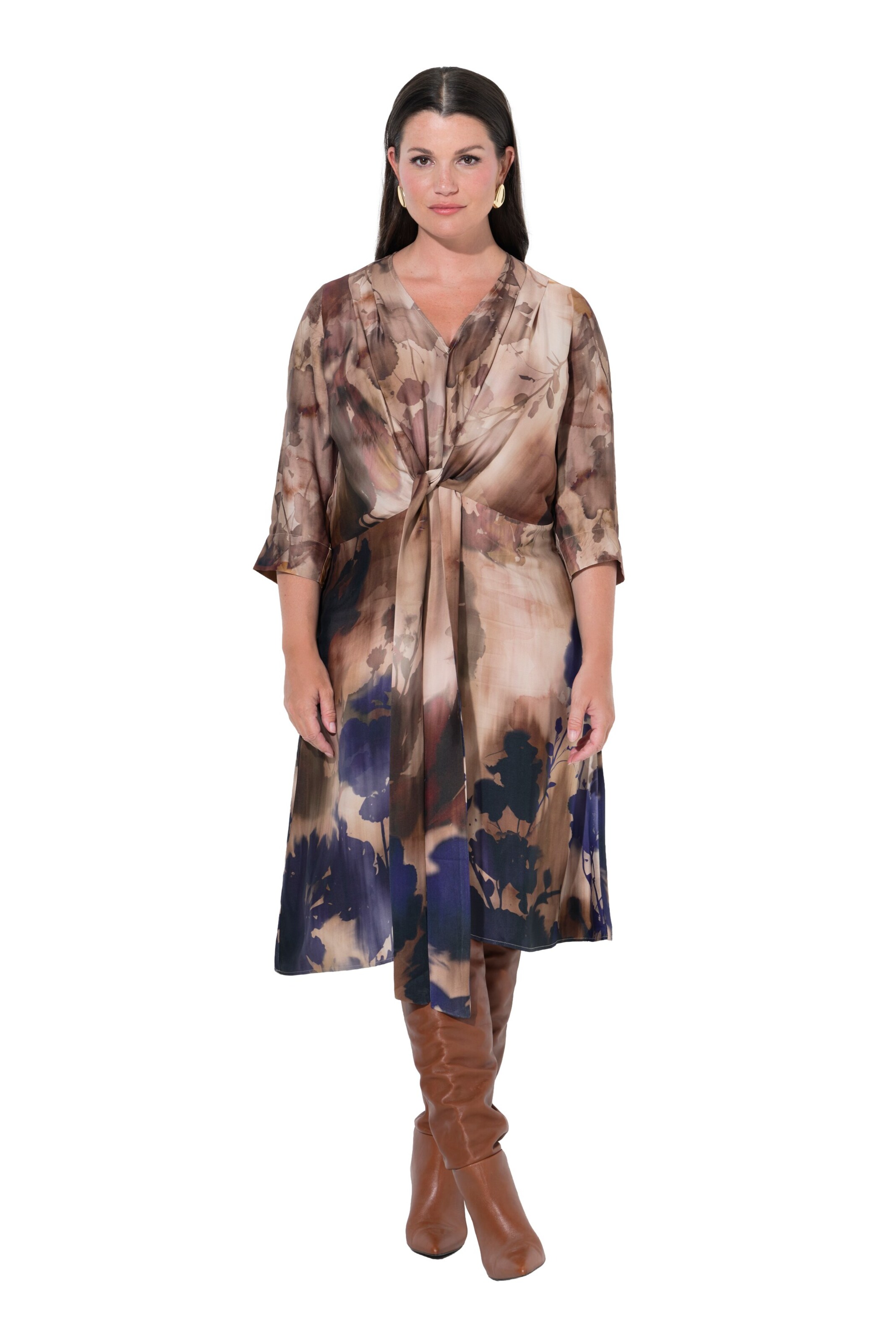 Ulla Popken Jurk in Beige: voorkant