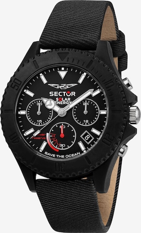 SECTOR Analog Watch 'Save The Ocean' in Black: front
