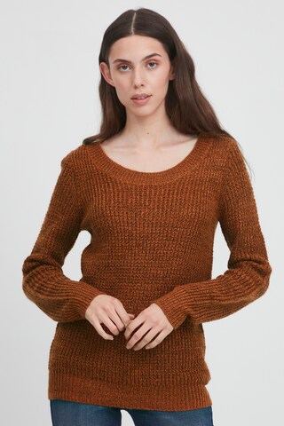 ICHI Sweater 'ODANSA' in Brown: front