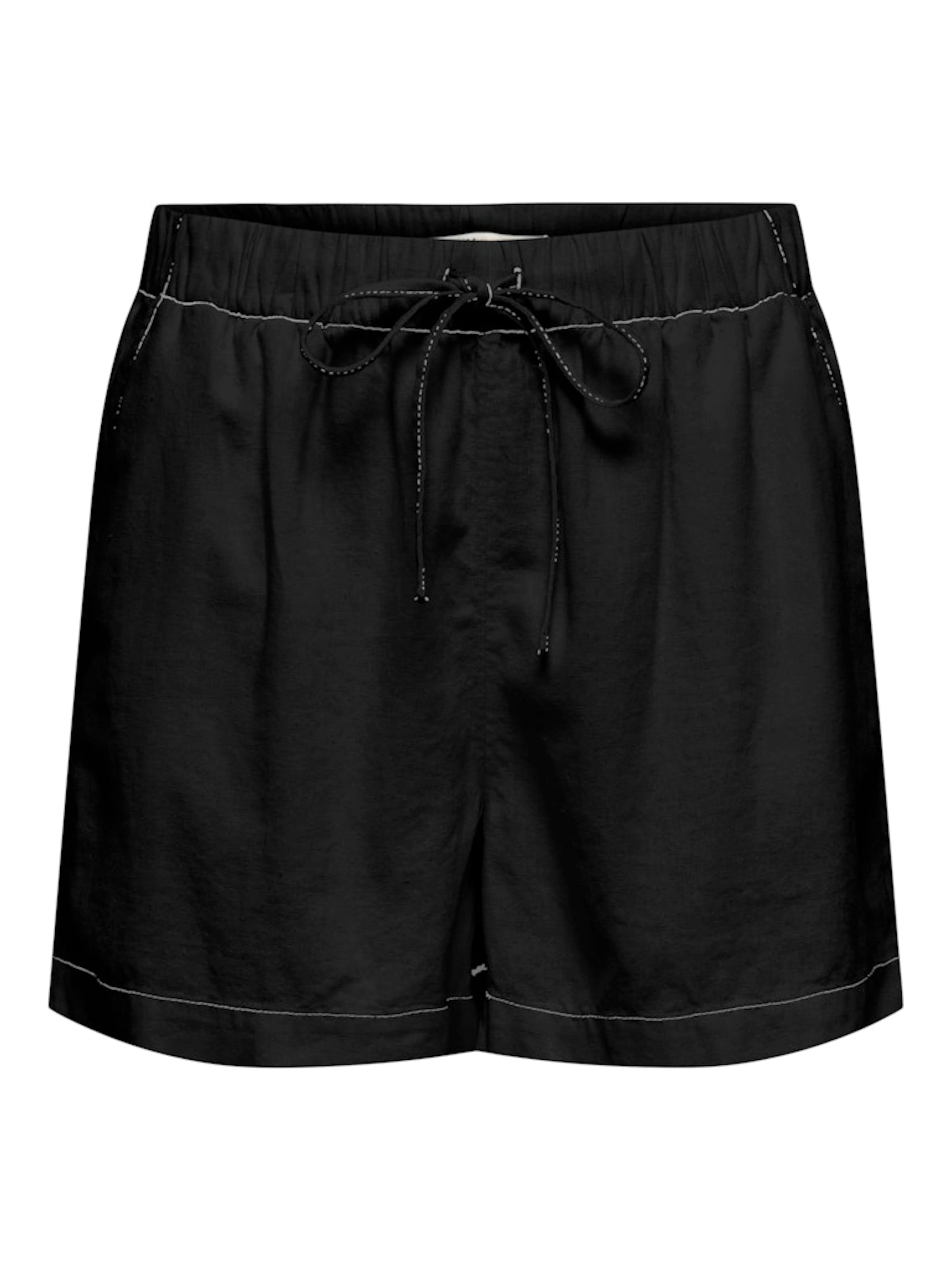 melns ONLY Vaļīgs piegriezums Bikses 'ONLCARO': no priekšpuses