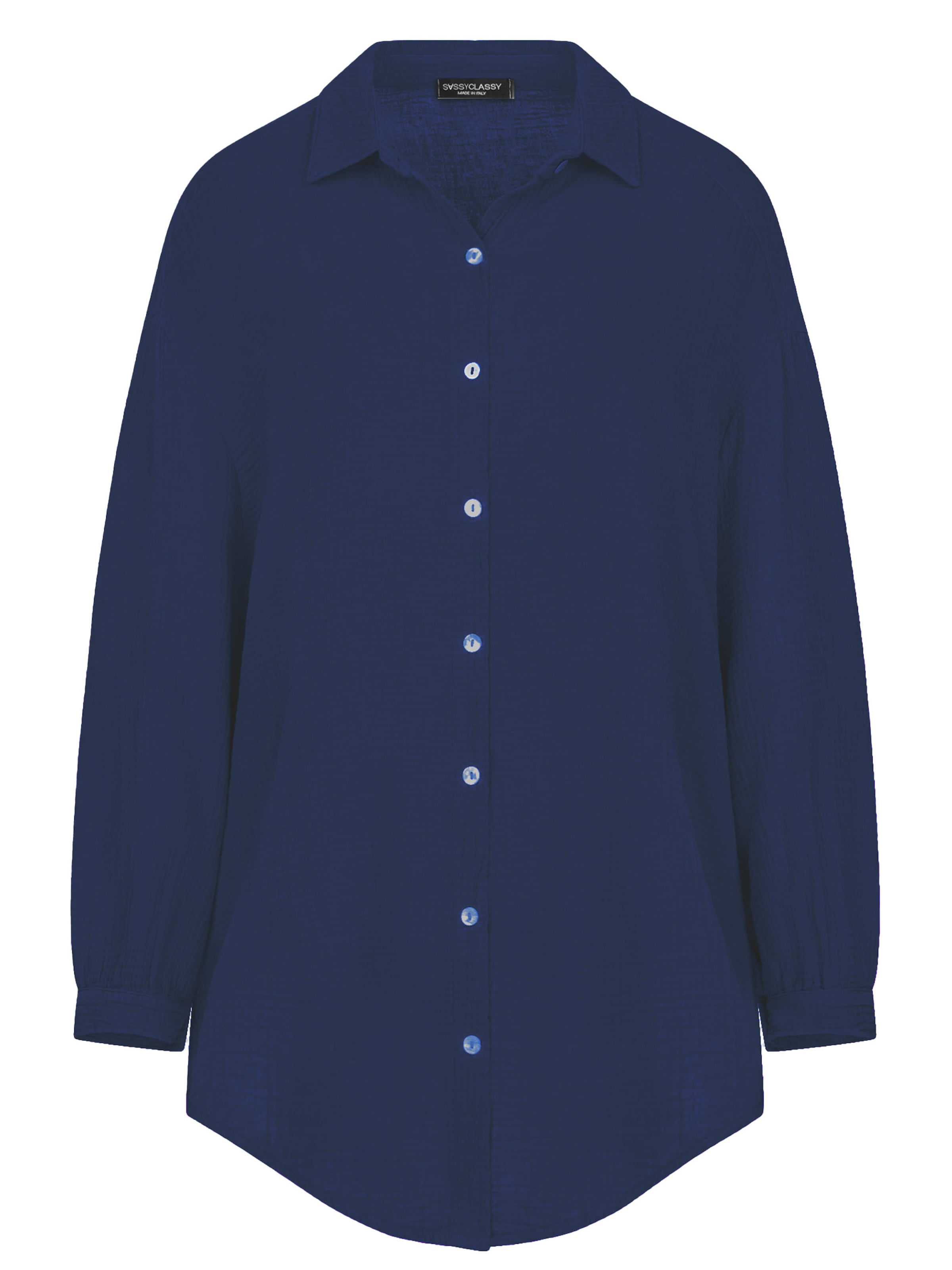 SASSYCLASSY Bluse‌‌‌‌‌ in Blau: Vorderseite