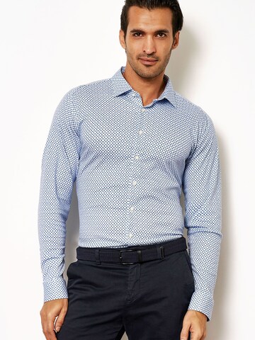 DESOTO Slim fit Button Up Shirt 'Kent' in Blue