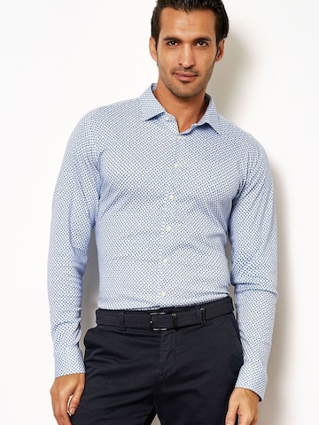 DESOTO Slim fit Button Up Shirt 'Kent' in Blue