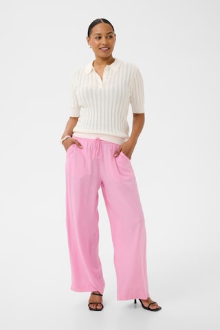 Kaffe Wide Leg Hose 'KAMilia' in Pink