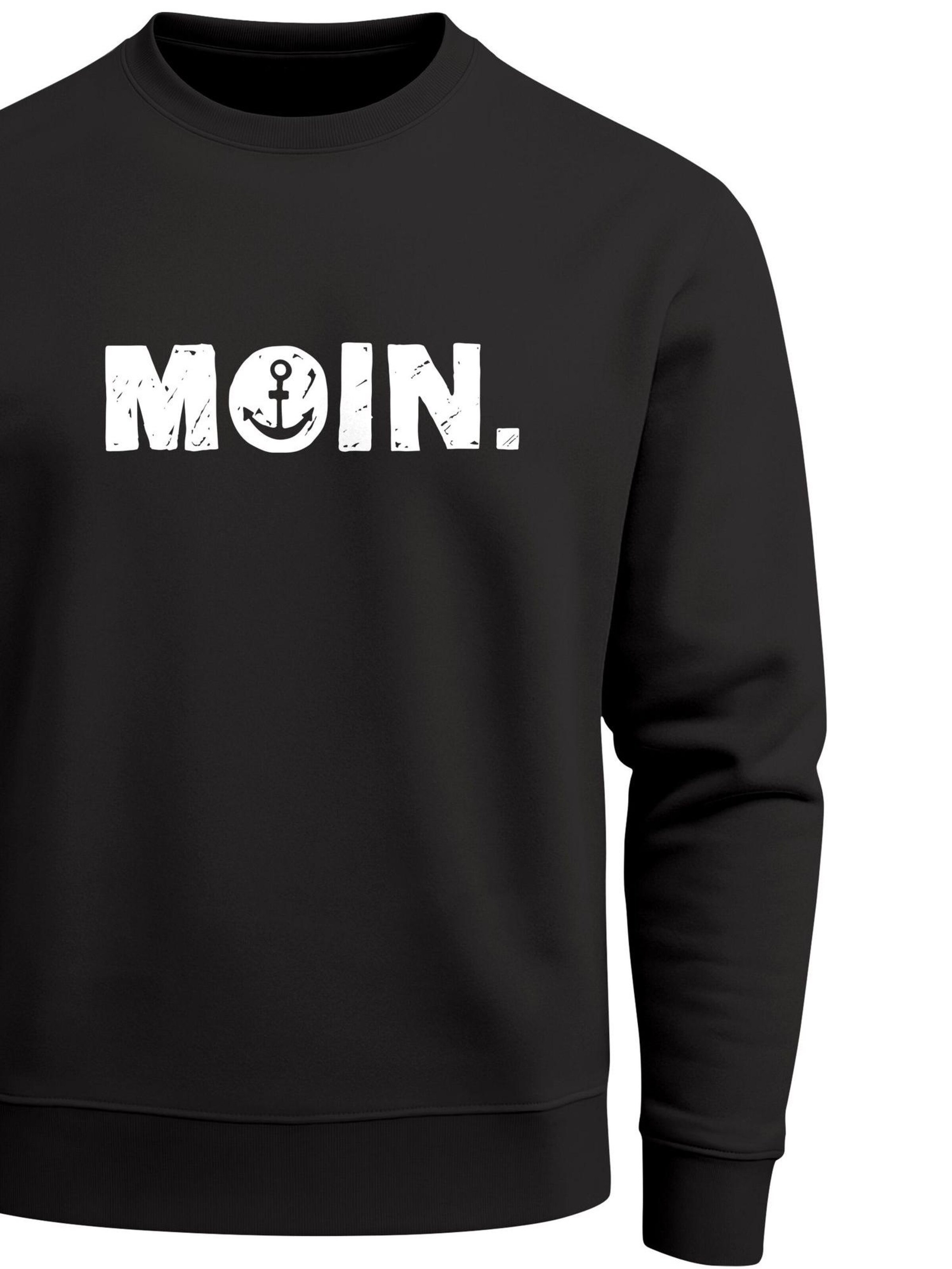 Neverless Sweatshirt 'Moin Anchor' in Black