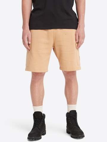 TIMBERLAND Wide Leg Cargobukser i brun: forside