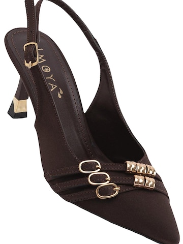 Limoya Slingpumps 'Damen-Absätze'‌‌‌‌‌ in Braun: Vorderseite