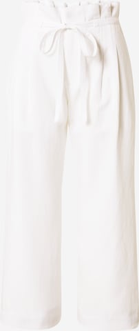 Club Monaco Wide Leg Plissert bukse 'ANREANNAH' i hvit: forside