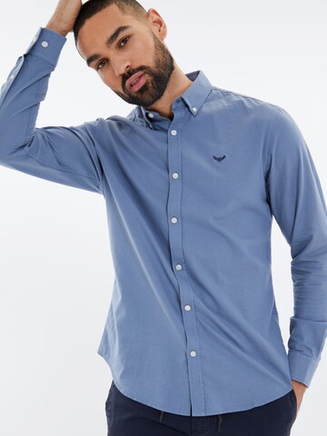 Threadbare Regular fit Button Up Shirt 'Beacon' in Blue