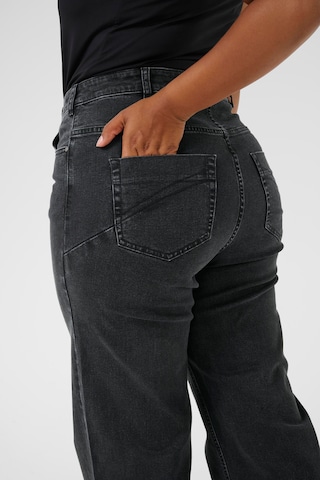 KAFFE CURVE Flared Jeans 'Fora' in Grey