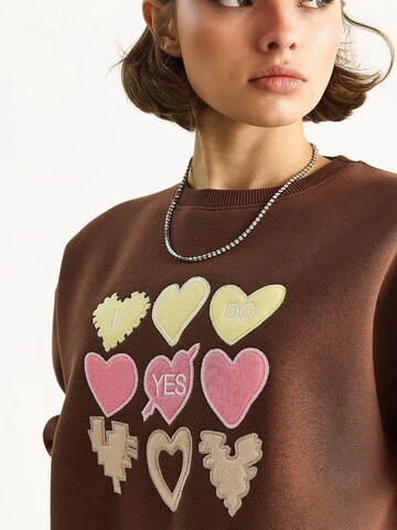 Sweat-shirt Bianco Lucci en marron