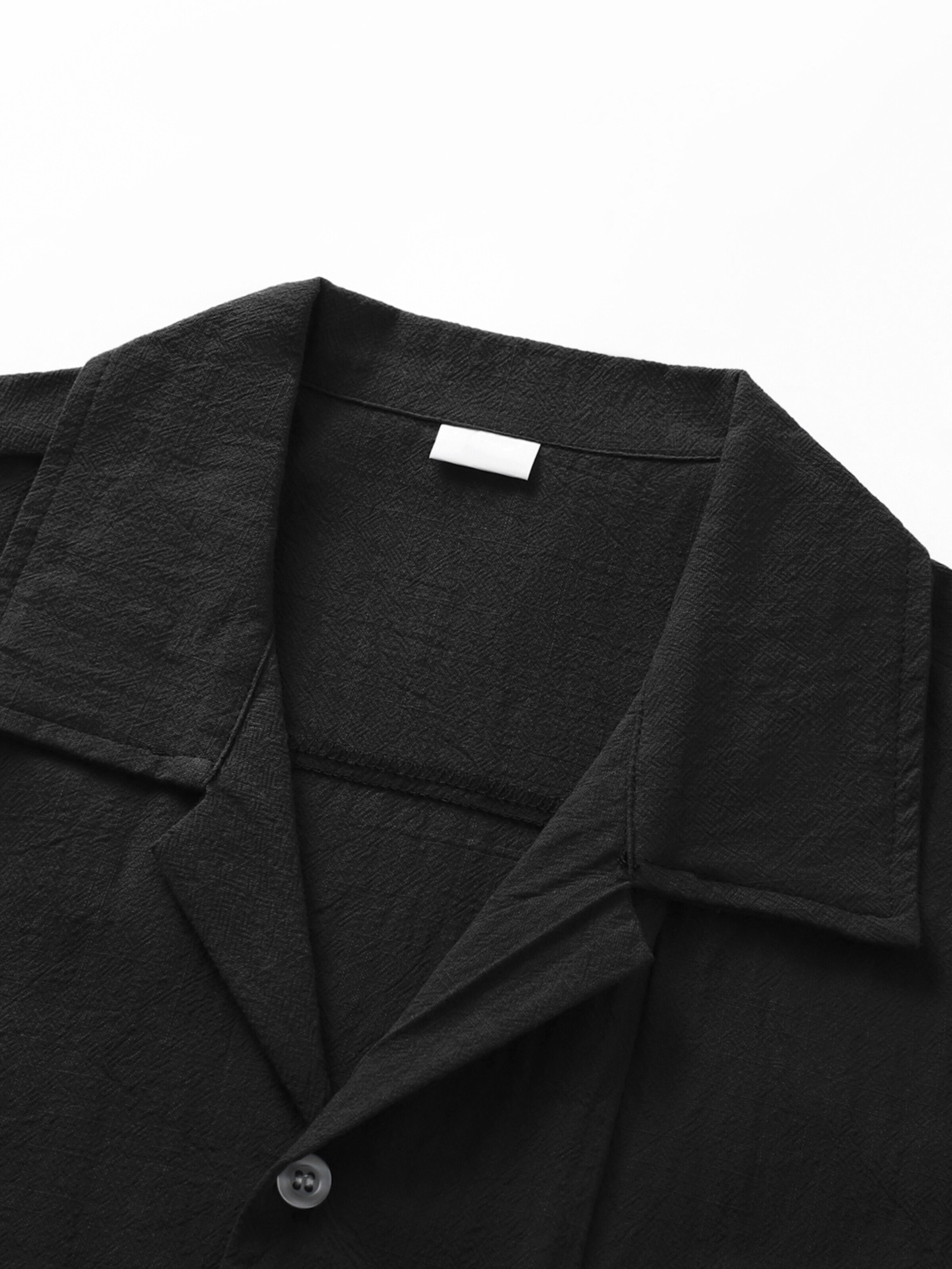 ALLTHEMEN Comfort fit Button Up Shirt 'Flut' in Black