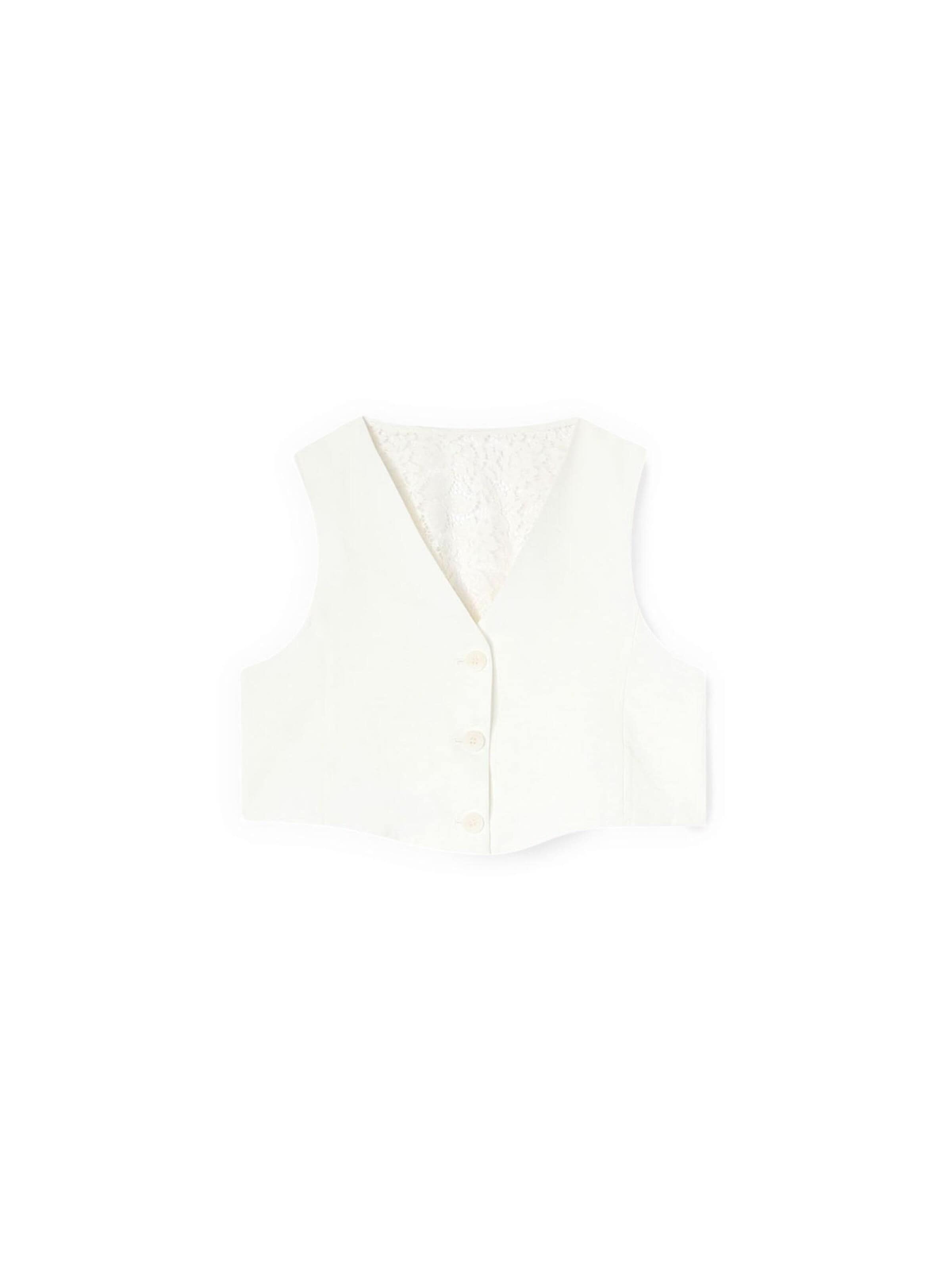 MOTIVI - Chaleco para traje en blanco: frente
