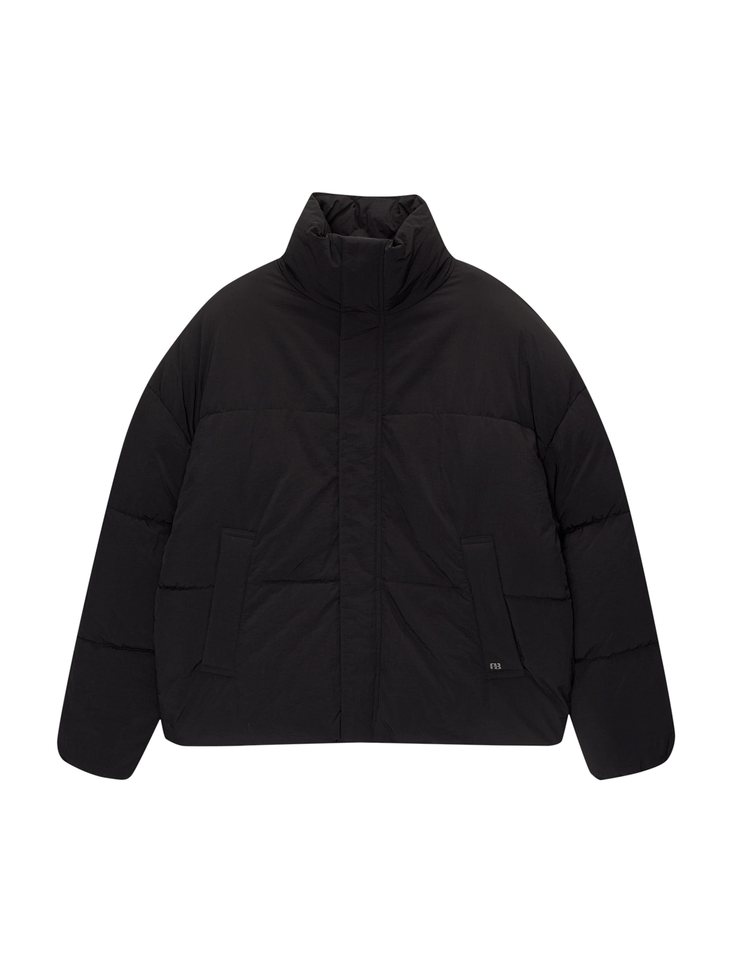 Pull&Bear Зимно яке в черно: отпред