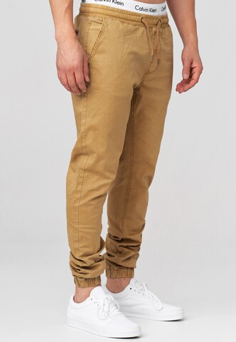 Regular Pantalon 'Fields' INDICODE JEANS en beige