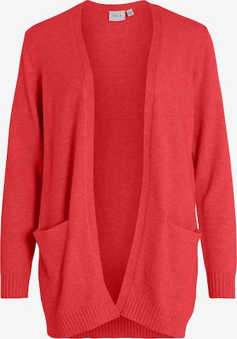 VILA Knit Cardigan 'Ril' in Red: front