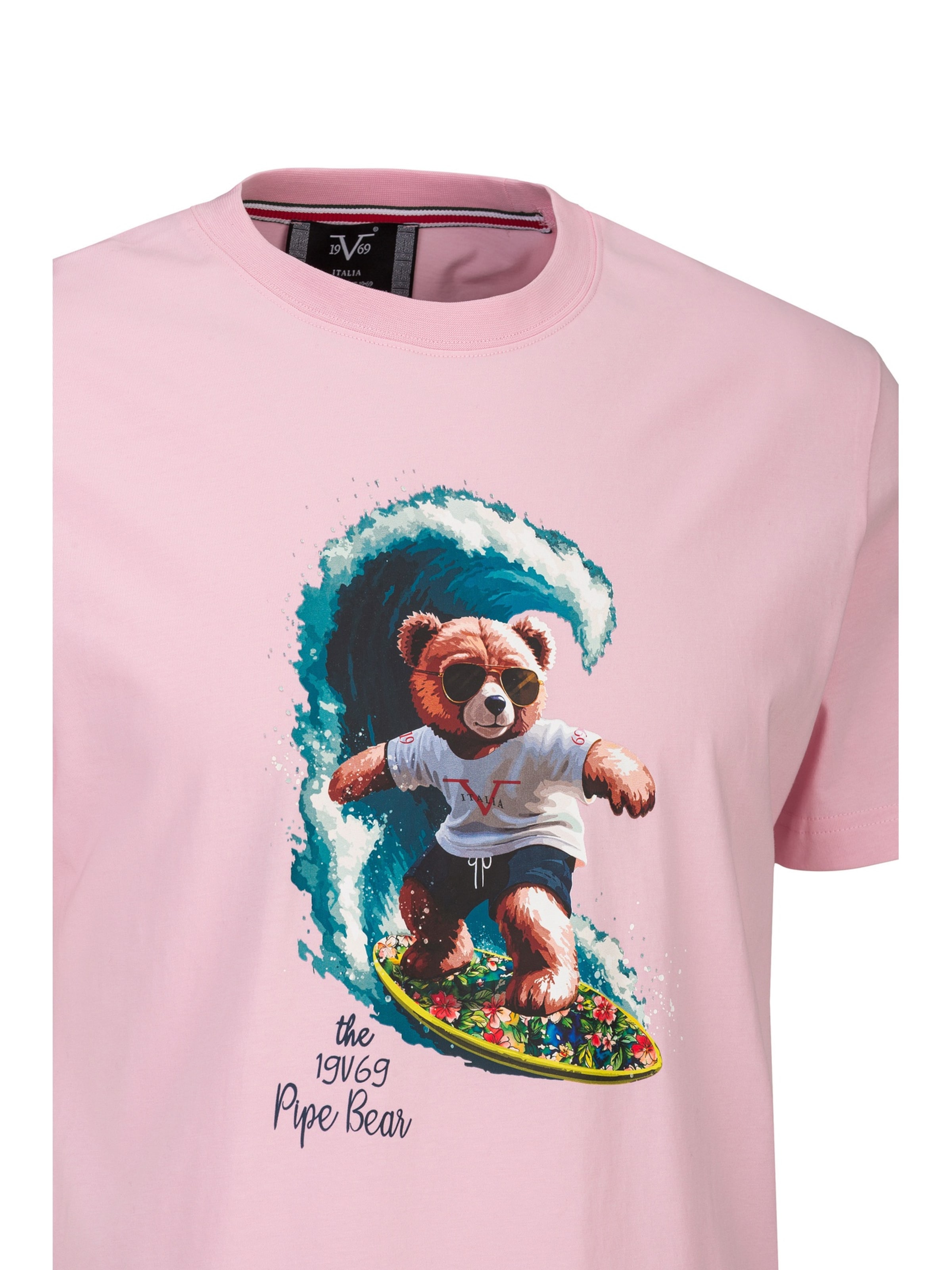 19V69 ITALIA Shirt 'Rafael Pipe' in Roze