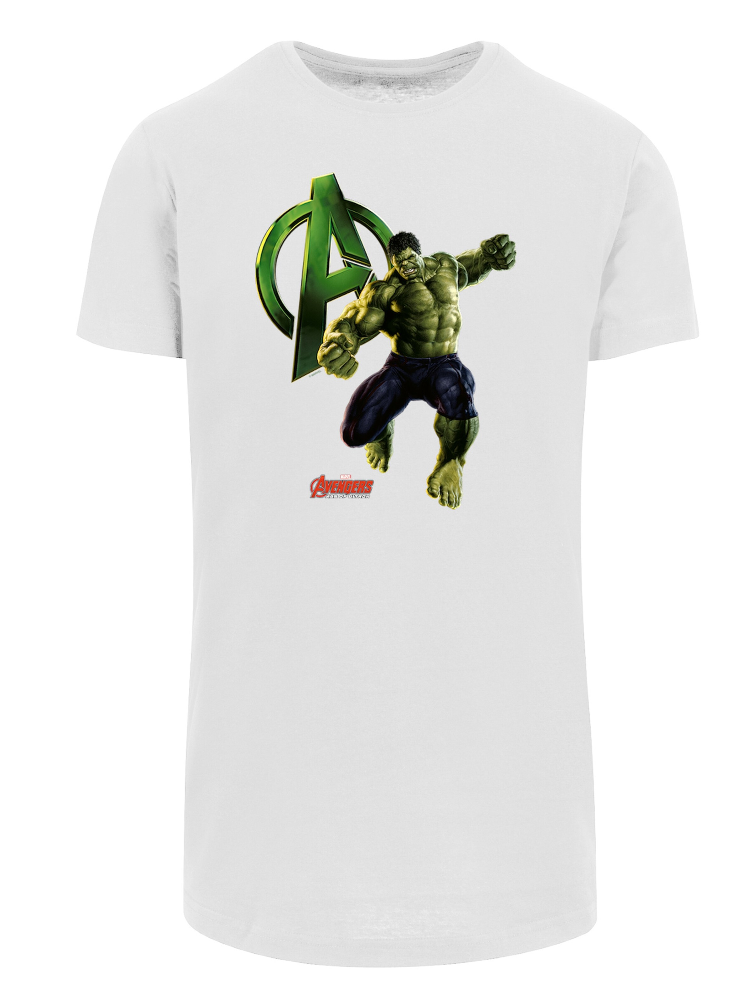 F4NT4STIC Shirt ' Avengers Age of Ultron Incredible Hulk' in Wit: voorkant