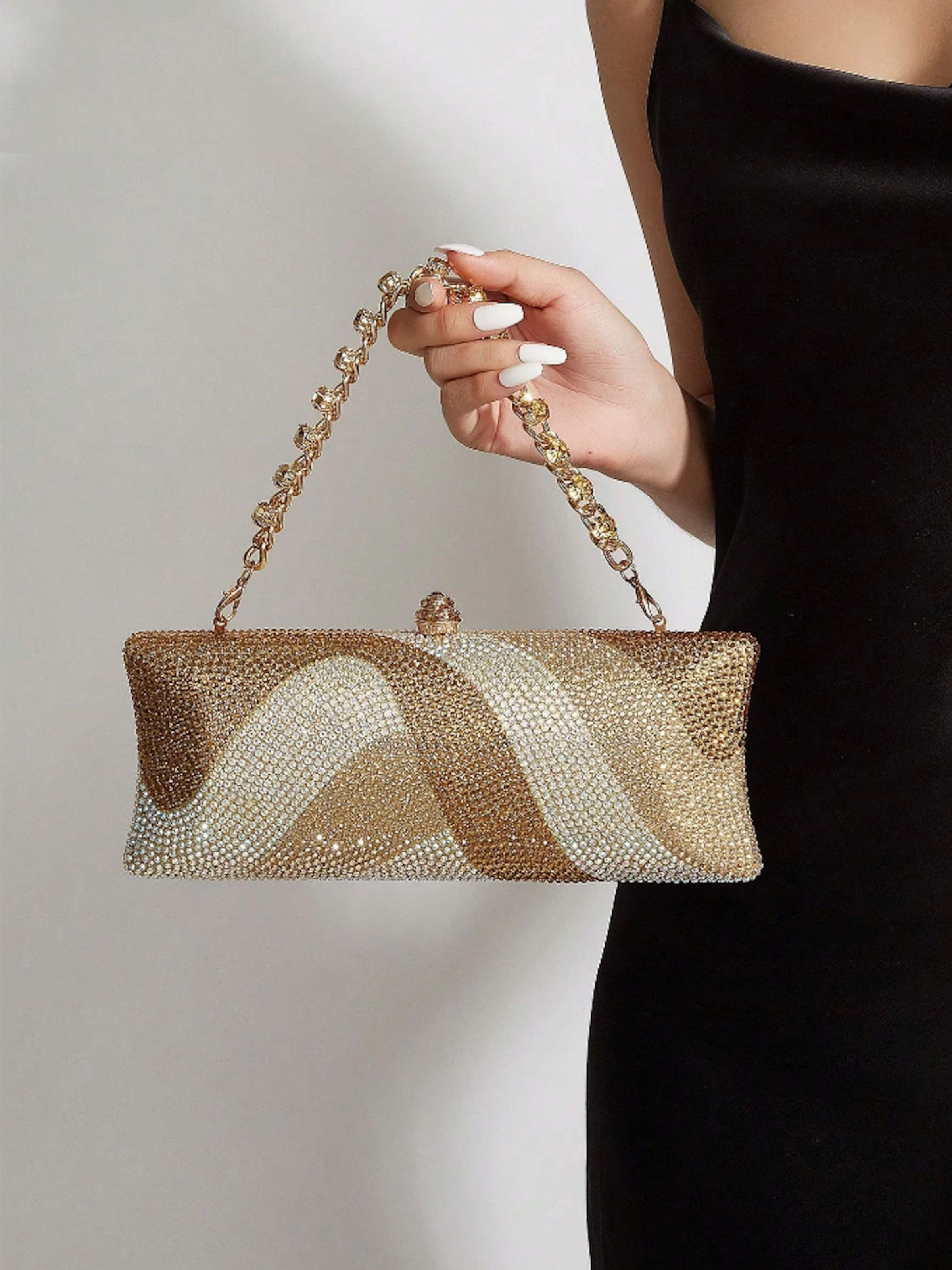 Tomshop24-7 Clutch 'Margo' in Gold: front