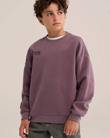 WE Fashion Sweatshirt in Lila: voorkant