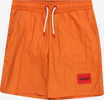 HUGO Plavecké šortky – oranžová: přední strana