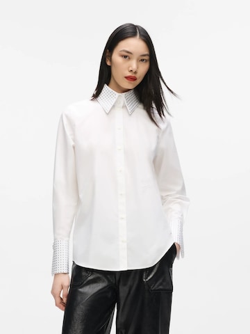 Camicia da donna di Karl Lagerfeld in bianco: frontale
