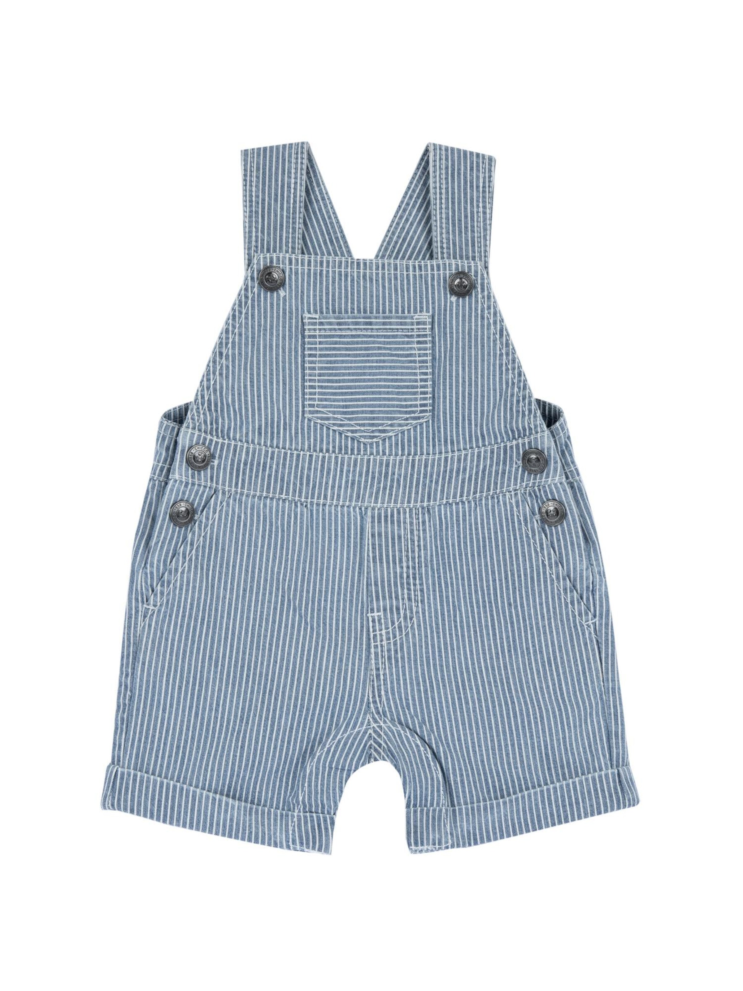 Chicco Regular Панталон с презрамки в синьо: отпред