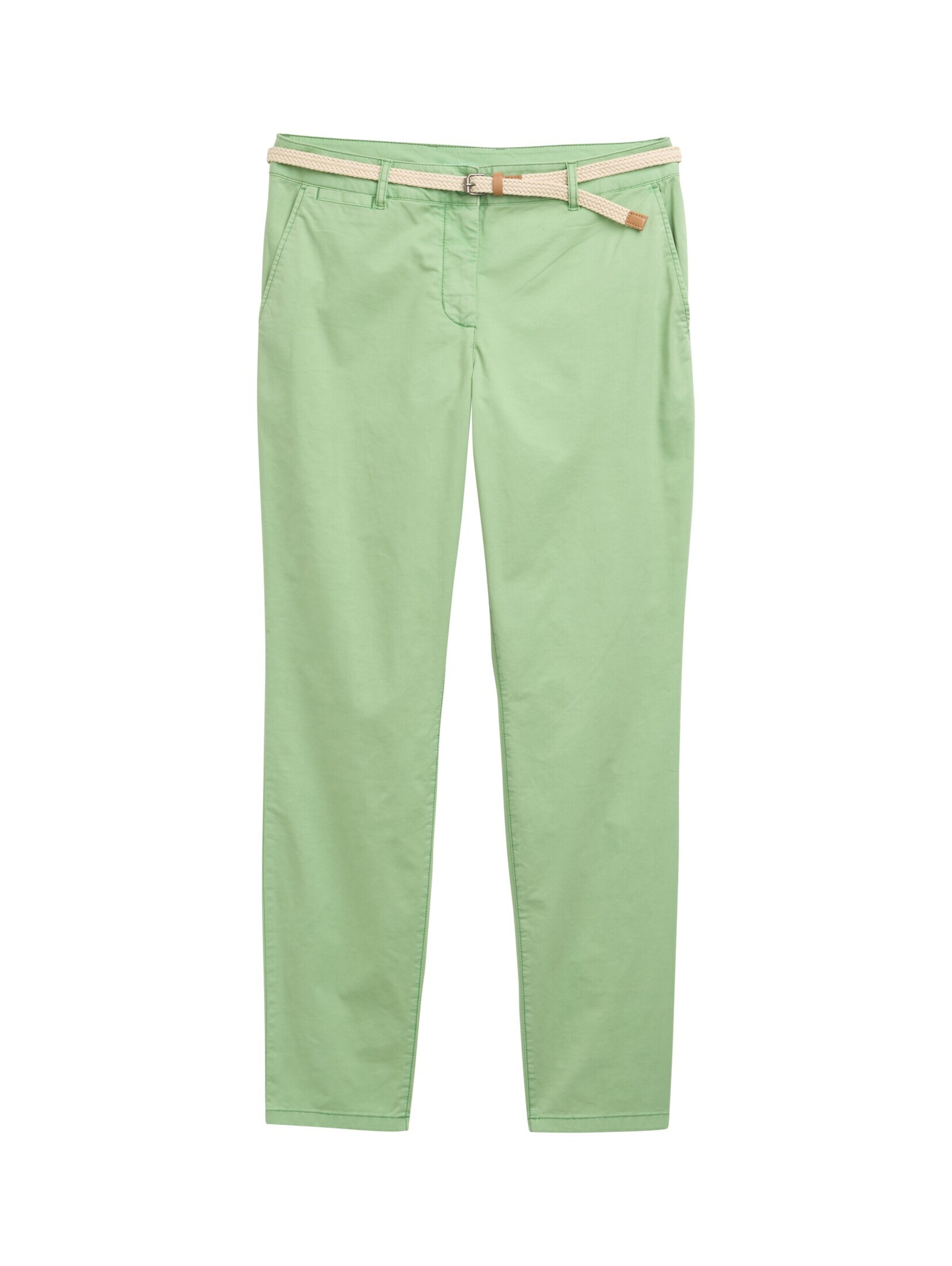 TOM TAILOR Chino Pants in Green: front