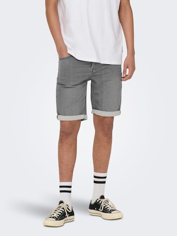 ONLY Baggy Trousers 'Ply' in Grey: front