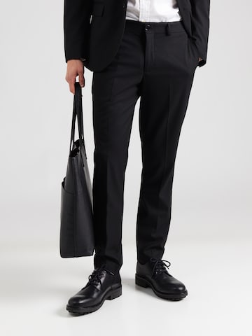 SELECTED HOMME Slimfit Pantalon 'SLHLIAM' in Zwart: voorkant