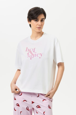 Mey Schlafshirt 'Solid Love' in Weiß: Vorderseite