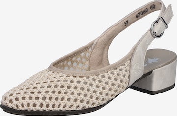 Rieker Slingback Pumps in Beige: front