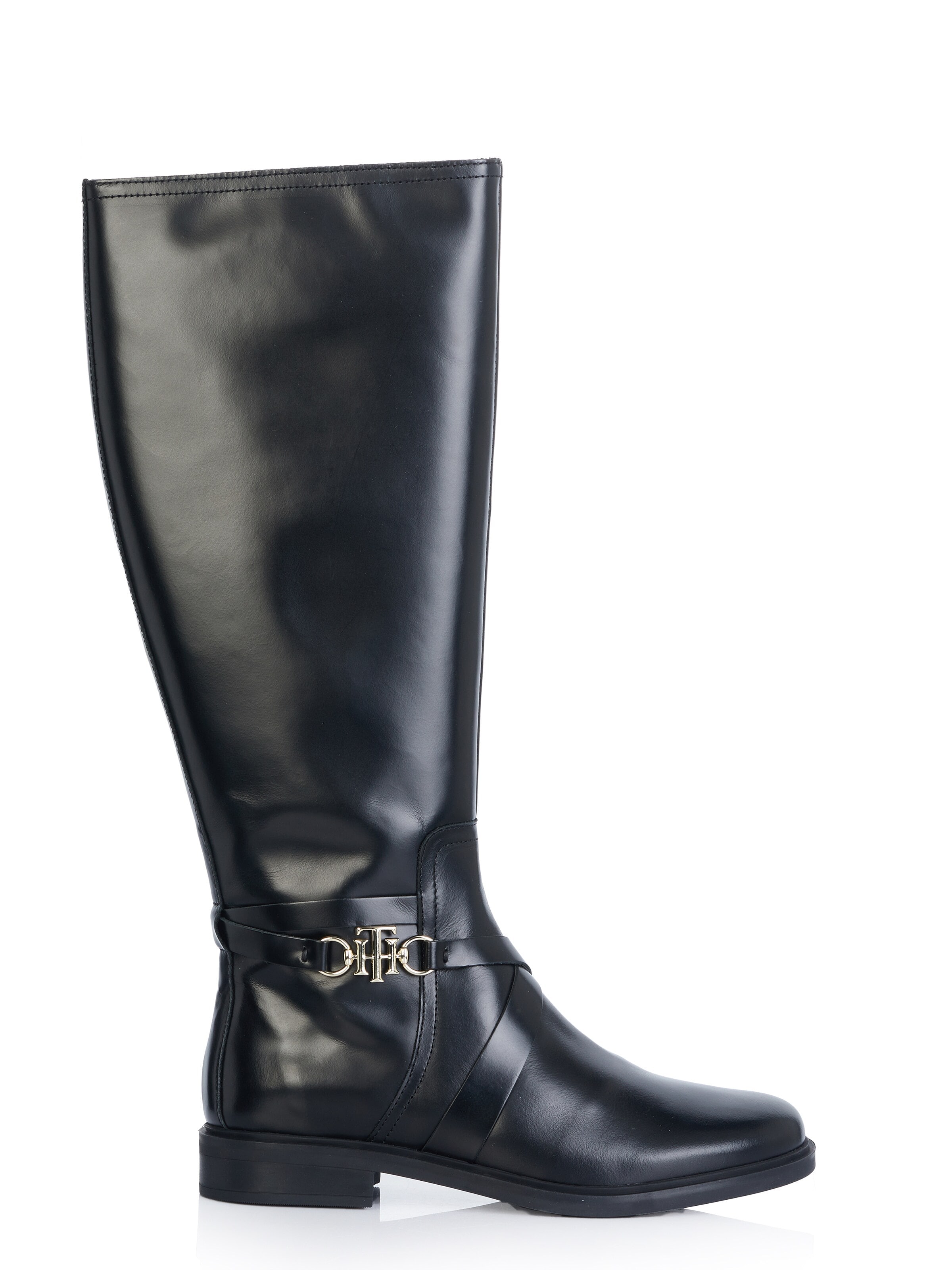 TOMMY HILFIGER Boots 'Tommy Hilfiger Stiefel' in Zwart: voorkant
