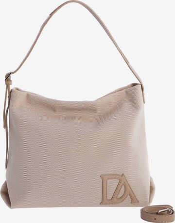 Don Algodon - Bolso de hombro 'Bolso de hombro para mujer Porto de nailon con cremallera' en beige: frente