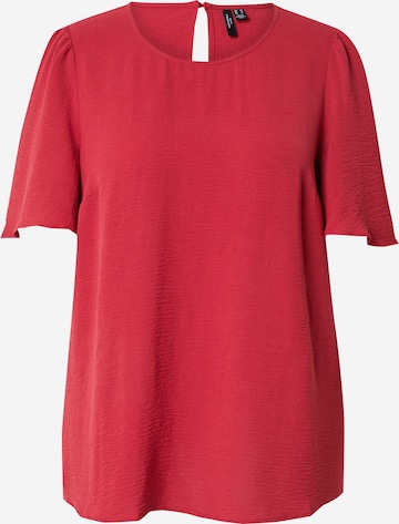 Vero Moda CurveBluza 'VMCALVA' - crvena boja: prednji dio