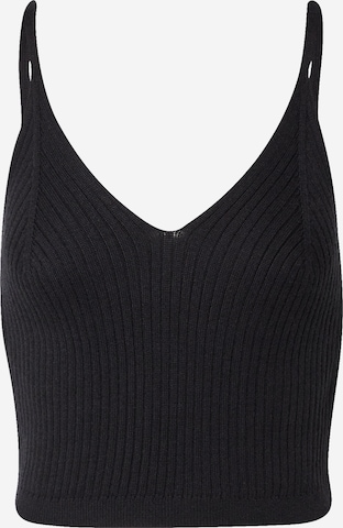 ABOUT YOU Knitted top 'Ruby' in Black: front