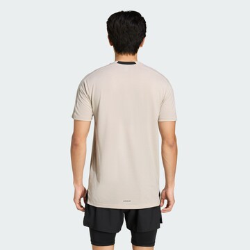 ADIDAS PERFORMANCE Regular T-Shirt 'Designed For Training' in Beige