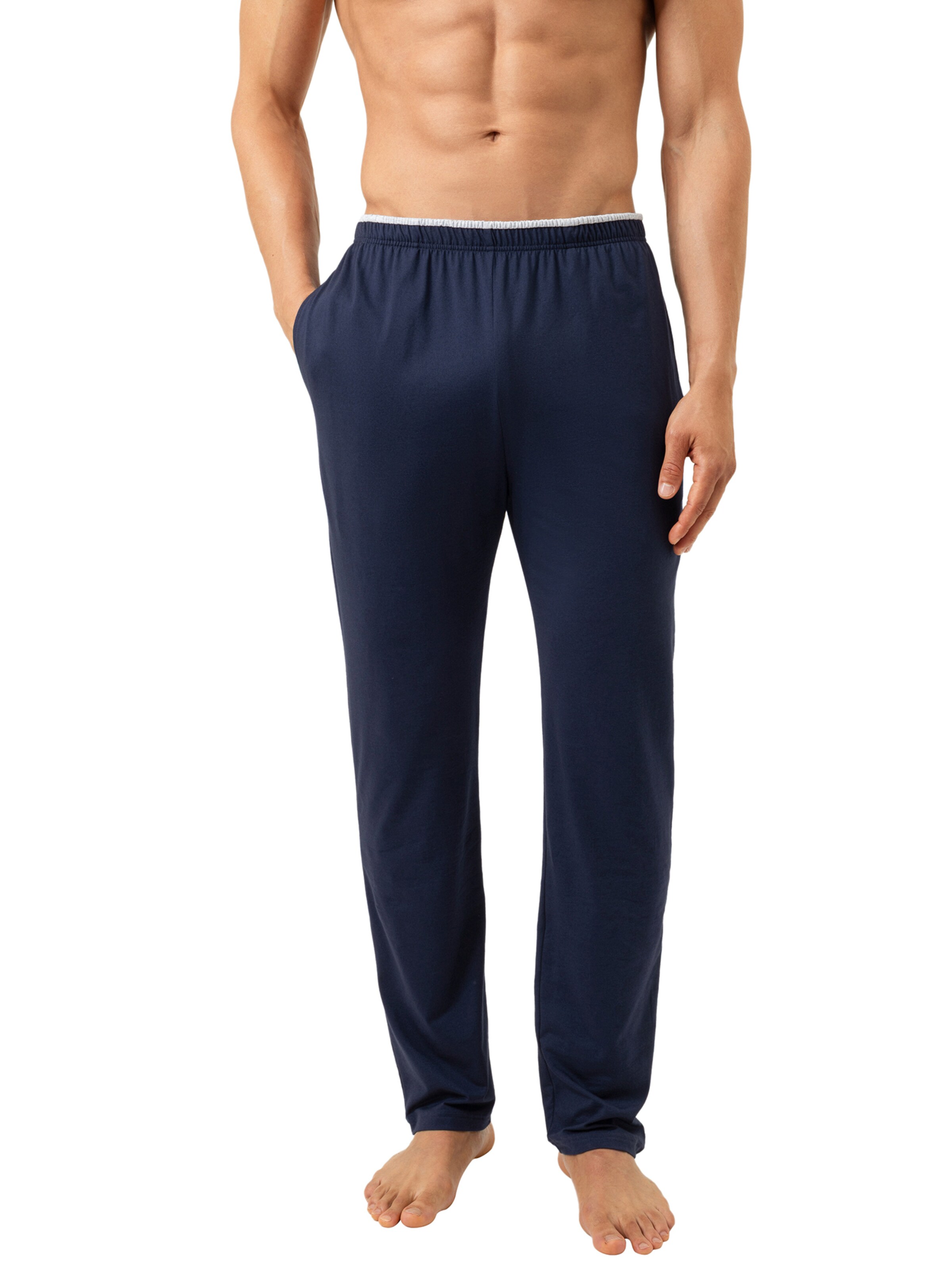 Pantalon de pyjama 'Dry Cotton Colour' Mey en bleu : devant