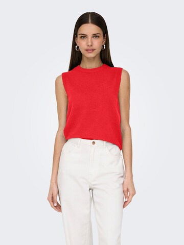 Tops en tricot 'ONLAMALIA' ONLY en rouge : devant