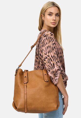 HARPA Shoulder Bag 'Lomita' in Brown: front