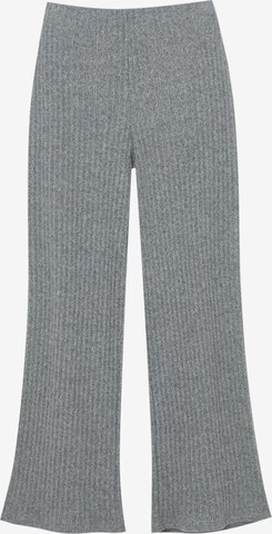 Wide Leg Pantalon Pull&Bear en gris : devant