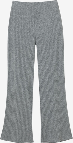Wide leg Pantaloni de la Pull&Bear pe gri: față