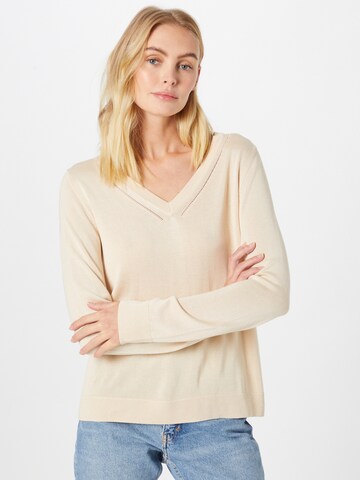 COMMA - Jersey en beige: frente