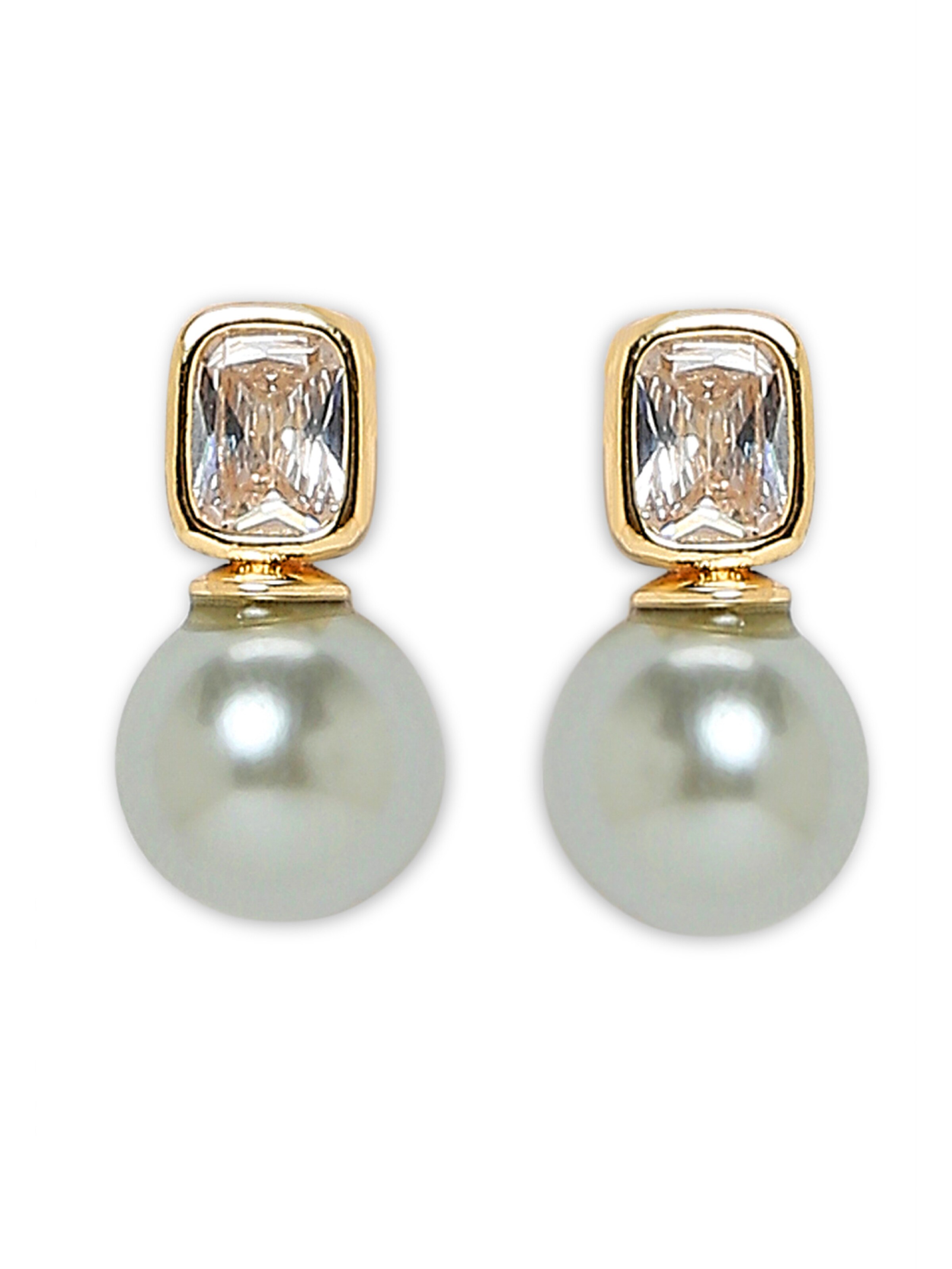 MISH Ohrhänger 'Alya' in Grau: Vorderseite