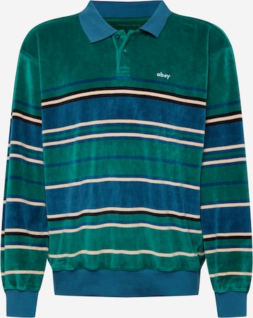 Obey Sweatshirt 'Clifton' in Groen: voorkant
